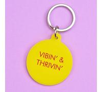 Flamingo Candles Vibin' & Thrivin' Keyring In Yellow Yellow One Size