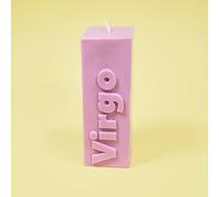 Flamingo Candles Virgo Zodiac Block Pillar Candle In Lilac Lilac One Size