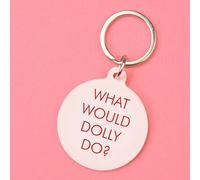 Flamingo Candles What Would Dolly Do? Keyring In Baby Pink Baby Pink