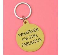 Flamingo Candles Whatever, I'm Still Fabulous Keyring In Gold Gold