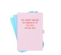 Flamingo Candles You Cannot Imagine the Immensity of the Fuck I Do Not Give Pink Notebook, 96 Pages, Pen Holder, Sassy Gift