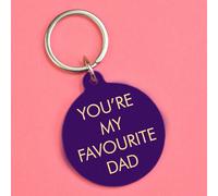 Flamingo Candles You're My Favourite Dad Keytag in Purple Flamingo Candles Purple