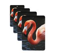 Flamingo Car Air Freshener Cards for Women Men 4 Pack Cute Car Accessories Long Lasting Scent Car Diffuser Hanging Auto Aromatherapy Tablets Car Fresheners Gifts