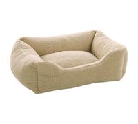 Flamingo Cat Bed Mieke Rectangular Beige Washable Non-Slip Bottom Plush