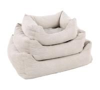 Flamingo Cat Bed Velluto Beige Rectangular Removable Washable Non-Slip