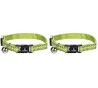 Flamingo Cat Collar Kitten Jinxy Light green 15-22cm 10mm (Pack of 2)