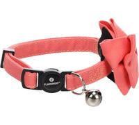 Flamingo Cat Collar with bow tie Lomi Salmon pink 20-35cm 10mm
