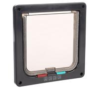 Flamingo Cat Door 4-Way Tami Black For Cats, 19.2x20cm, Silent