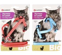 Flamingo Cat Harness with leash Aiwa Multiple colours 25-40cm 35-55cm 100cm 10mm