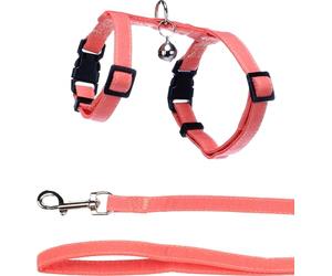 Flamingo Cat Harness with leash Kitten Lomi Salmon pink 15-22cm 20-30cm 120cm 10mm