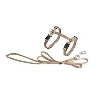 Flamingo Cat Harness with leash Ziggi Beige 22-36cm 27-46cm 110cm 10mm
