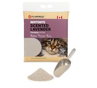 Flamingo Cat Litter - clumping cat litter - Lavender scent - 12L (12KG) for 10 weeks - Origin Canada - also suitable for kittens grains - Ideal for 1 or multiple cats