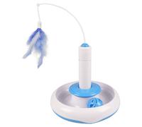 Flamingo Cat Toy Plate With Feather And Ball 20X20X29 Cm