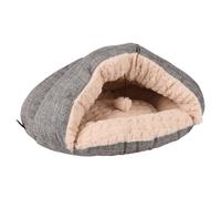 Flamingo Cave Zupo Gray 49X40X22 Cm Cat Sleeping Place Washable With Ball