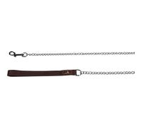 Flamingo Dog Chain leash Berno Silver & Brown 1,16m