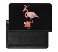 Flamingo Christmas Funny Passport Holder for Travel Wallet Cover Document Organizer with Card Slot