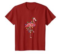 Flamingo Christmas Tree Lights Xmas Kawaii Pink Bird Lover T-Shirt