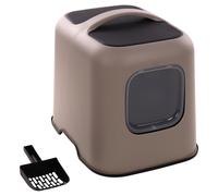 Flamingo Closed Cat Litter Box Trudy Taupe 38.5X51X44.5 Cm Cat Supplies