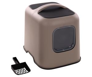 Flamingo Closed Cat Litter Box Trudy Taupe 38.5X51X44.5 Cm Cat Supplies