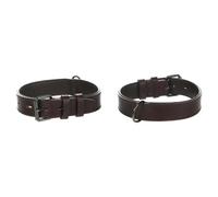 Flamingo Collar Denver Brown Padded For Large Dogs Buffalo Leather High Quality
