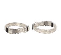 Flamingo Collar Lago White/Black - Adjustable For Dogs, Leash Material