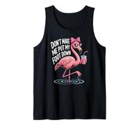 Flamingo Coquette Pink Don't Make Me Put My Foot Down Tank Top
