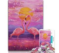 Flamingo Couple 1000 Piece Jigsaw Puzzles for Teenagers,Challenging Game Gifts for Is Ideal As A Gift for The Whole Family (50x75cm)