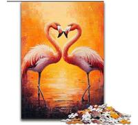 Flamingo Couple 1000 Pieces Jigsaw Puzzle For Adults Teens, Challenging Game And Family Play Educational Game for Birthday, Chrismas (50x75cm)