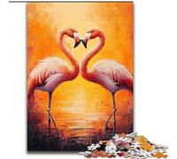 Flamingo Couple 1000 Pieces Jigsaw Puzzles For Teens And Adults, Family Entertainment Toys Is Ideal As A Gift for The Whole Family (26x38cm)