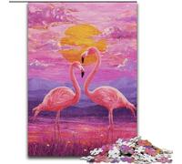 Flamingo Couple JigsawPuzzle 1000 Pieces for Adults, Family Activity Fun at Home Activities, Birthday Present,Travel Gifts (50x75cm)