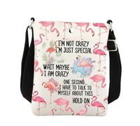 Flamingo Crossbody Bag Flamingo Gifts For Flamingo Lovers Women Flamingos I'm Not Crazy I'm Just Special Cell Phone Sling Bag