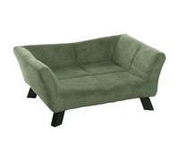 Flamingo Damario Green Dog Sofa For Small Dogs Elegant Design Pet Bed