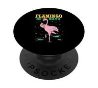 Flamingo De Mayo Funny Flamingo Tacos Cinco De Mayo PopSockets Adhesive PopGrip