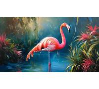 Flamingo Diamond Painting Kits for Adults, DIY Full Drill Animal Diamond Art Painting Kits, 5D Gem Art Cross Stitch Crystal Art Kits for Adults, Diamond Art for Wall Art Home Decor and Gifts 36x20in