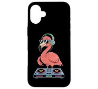 Flamingo Dj Headphones Spin Party Beats Case for iPhone 16 Plus