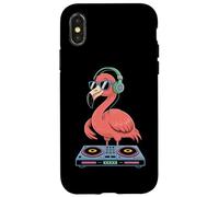 Flamingo Dj Headphones Spin Party Beats Case for iPhone X/XS