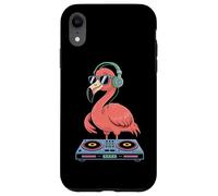 Flamingo Dj Headphones Spin Party Beats Case for iPhone XR