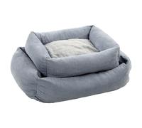 Flamingo Dog Bed Colette Rectangular Blue, Removable Cover, Non-Slip