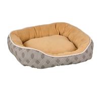 Flamingo Dog Bed Corvara Brown 52X46X15Cm Plush Hand Wash Trim