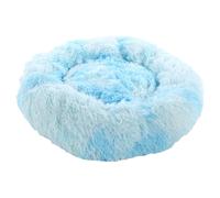 Flamingo Dog Bed Demi Round Blue Plush Non-Slip Washable 30°C