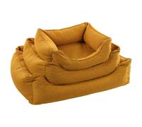 Flamingo Dog Bed Ziva Rectangular Ochre, Washable, Memory Foam, Non-Slip