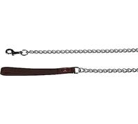 Flamingo Dog Chain leash Berno Silver & Brown 1,16m