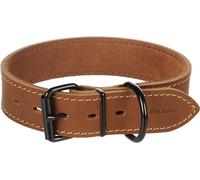Flamingo Dog Collar Montana Cognac L 45-55cm 40mm