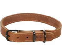 Flamingo Dog Collar Montana Cognac M 37-45cm 20mm