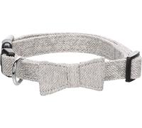 Flamingo Dog Collar with bow tie Nelson Grey M 35-50cm 20mm