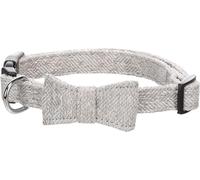Flamingo Dog Collar with bow tie Nelson Grey S 30-45cm 15mm