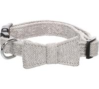 Flamingo Dog Collar with bow tie Nelson Grey XS 25-40cm 15mm