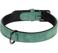 Flamingo Dog Collar With neoprene Delu Green M/L 38-48cm 25mm