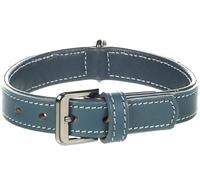 Flamingo Dog Collar with studs Denver Blue S/M 31-37cm 25mm