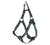 Flamingo Dog Harness Step & Go Ziggi Dark Green Adjustable Nylon 2 Rings
